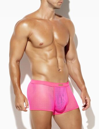 Боксерки чоловічі Caey Kevin Herren з прозорим матеріалом, низька талія, комплект 6 шт. (рожевий, L)