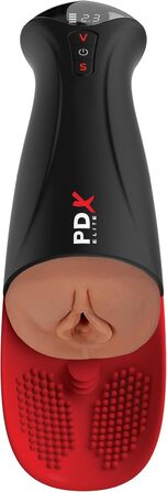 Мастурбатор PDX Elite Fuck-O-Matic Pro XL, коричневий, 34.9 см