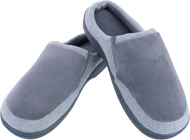 Чоловічі домашні капці Isotoner Travis Slip-on з мікрофротте та вафельної тканини, колір сірий (Asche), розмір 46.5/48 EU