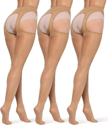 Шкарпетки BANANAU 20 Den з відкритим промежиною (3 шт. в наборі), S