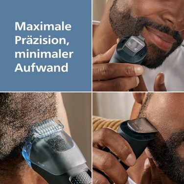 Тример для бороди Philips Beardtrimmer 5000 BT5765/15: самозаточувальні металеві леза, 40 налаштувань довжини, технологія BeardSense, водонепроникний, з кейсом для подорожей