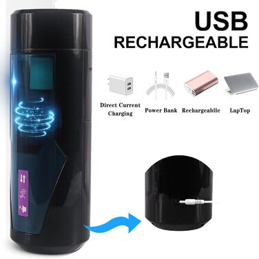 Автоматичний електричний масажер для чоловіків з 4 телескопічними функціями та 9 вібраціями