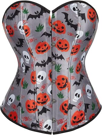 Жіночий корсет ADELCE з квітковим принтом, сірий, 4XL, вінтажний стиль, для створення сексуального образу