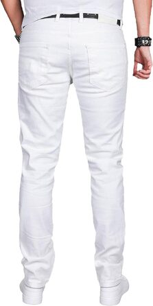 Чоловічі джинси Slim Fit ALESSANDRO SALVARINI з еластичним денімом, білі, розмір 36W / 34L