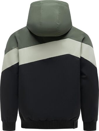 Чоловіча легка демісезонна куртка Ragwear Stewie Block: водонепроникна та дихаюча з капюшоном, колір Dark Olive, розмір S