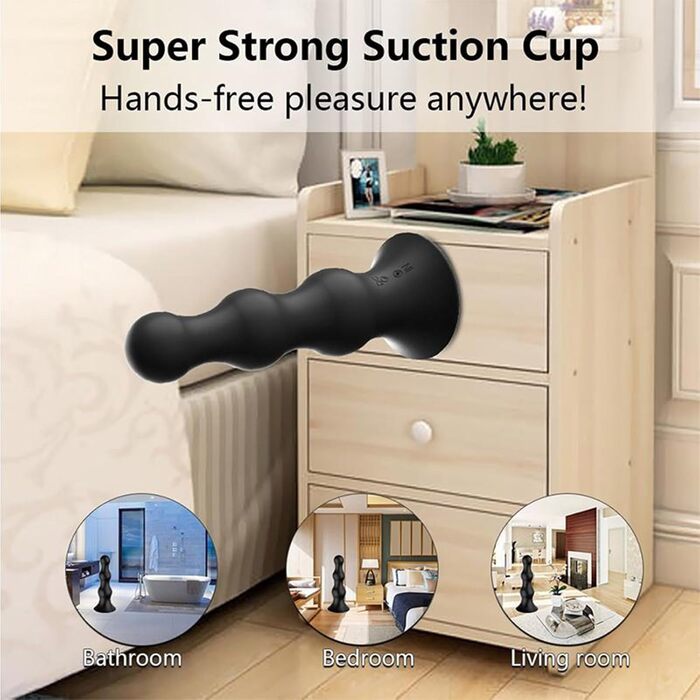 Анальний вібратор PQKuss 2-в-1 з надувним вагінальним розширювачем, силікон, 10 режимів