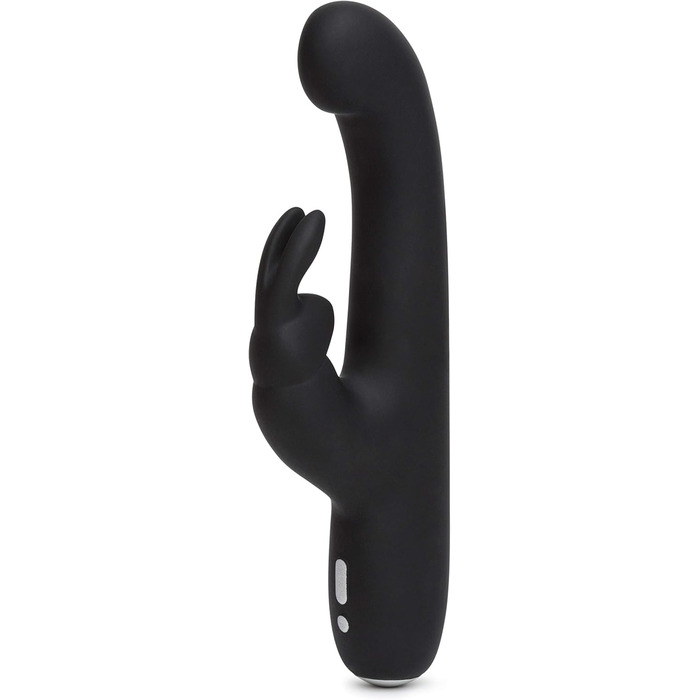 Вібратор Lovehoney Happy Rabbit для G-точки - чорний, з силікону, водонепроникний, з зарядкою, для стимуляції клітора
