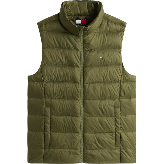 Чоловічий легкий пуховик-жилет Tommy Jeans, темно-зелений (Dark Greenery), розмір XS