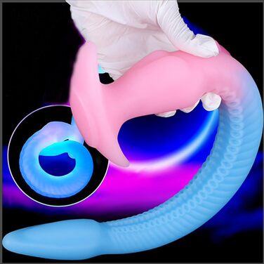 Анальний дилда з силікону AMZABEE Tentakel Oktopus XXL, екстра-довга, з підставкою, фіолетовий