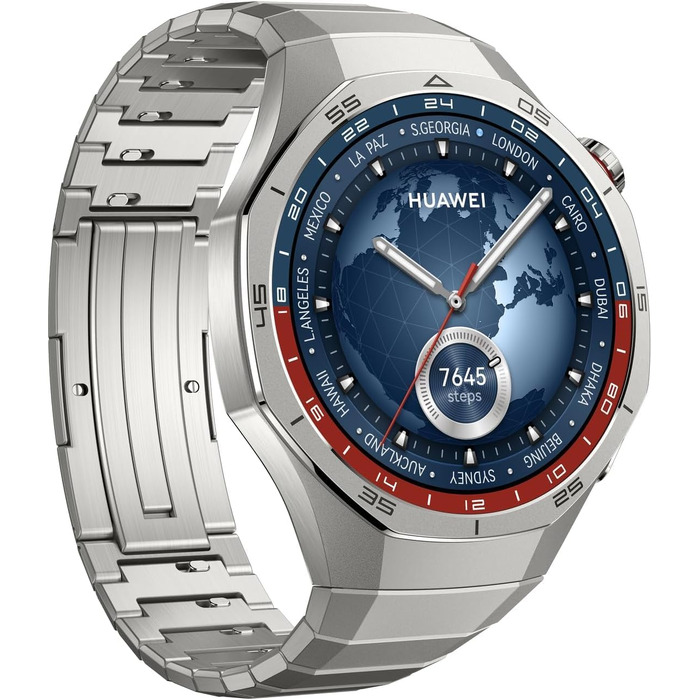 Смарт-годинник Huawei Watch GT 5 Pro 46mm Titanium: титановий корпус, ЕКГ, GPS, моніторинг здоров'я та спорту, Bluetooth-дзвінки, до 14 днів автономності, для iOS та Android