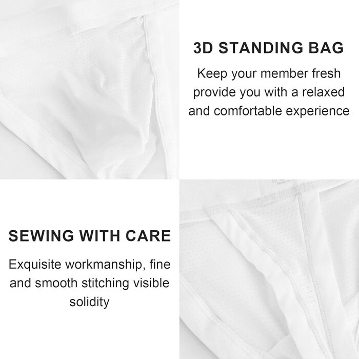 Тонкі чоловічі труси-сліпи Karen Space з мережива Ice Silk (5 шт. в упаковці), комфортні, еластичні, спортивні, S