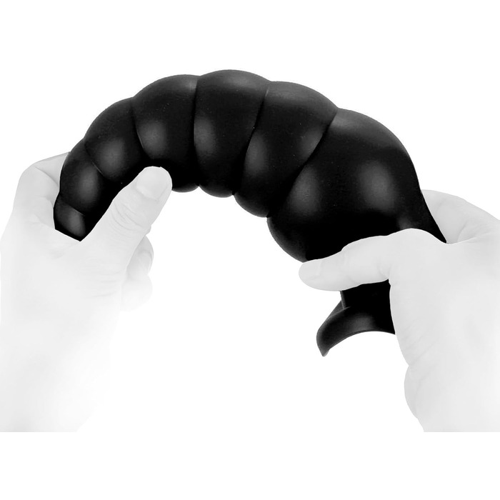 Анальний дildo Hrekssi XL з сильним присоском – гнучкий анальний масажер для дорослих, чорний