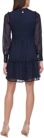 Сукня-трапеція Tommy Hilfiger з довгим рукавом, жіноча, розмір 42, колір: Sky Captain/Чорний