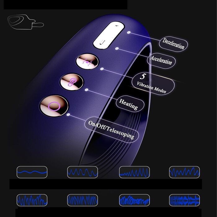 AMAZBEE Sexmaschine з 2 дільдосами: автоматичний вібратор для жінок. Інтимні іграшки для вагінального та анального використання (рожевий)