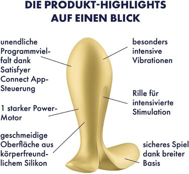 Анальний вібратор Satisfyer Intensity Plug - водонепроникний (IPX7) | Сильний, з пультом керування | Силікон для чоловіків та жінок