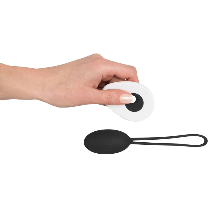 Vibro-яйце LUST Love Ball: 10 режимів вібрації, стимуляція, м'яка поверхня, з петлею, чорний