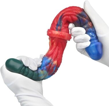 SXOVO Doppeldildo з сильною мускулатурою - великий, м'який, подвійний дилда для масажу G-точки та стимуляції простати. Іграшка для дорослих для жінок, чоловіків та пар.