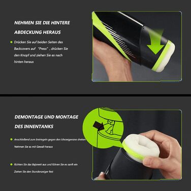 Електричний масажер для чоловіків з 10 режимами, телескопічна функція та 10 вібрацій, масажер для статевих органів, сексуальна іграшка для чоловіків (42° нагрів)