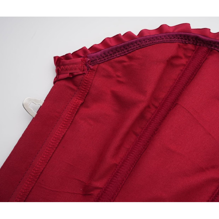 Корсет для повних грудей, спідня білизна, корсаж, весільний, атласний, червоний (M)