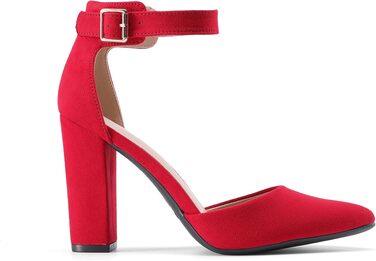 Жіночі туфлі-човники Dream Pairs з закритим носком, червоні, розмір 41.5 EU