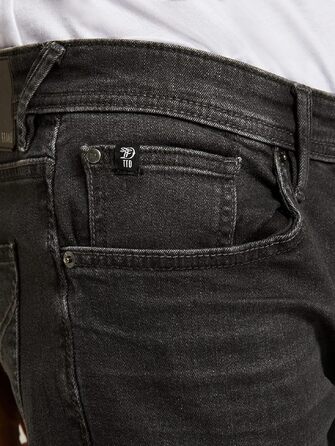 Чоловічі джинси skinny Tom Tailor Culver Denim, колір Dark Stone Black, розмір 36W/32L