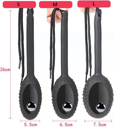 Силіконовий анальний плагін JPGeil зі сталевою кулею: анальний плагін, дилататор, аналдільдо, S/M/L, для чоловіків та жінок