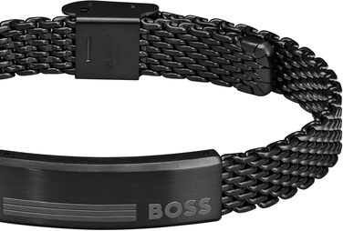 Чоловічий браслет BOSS Mesh із нержавіючої сталі, колекція ALEN (сріблястий, золотий, чорний)