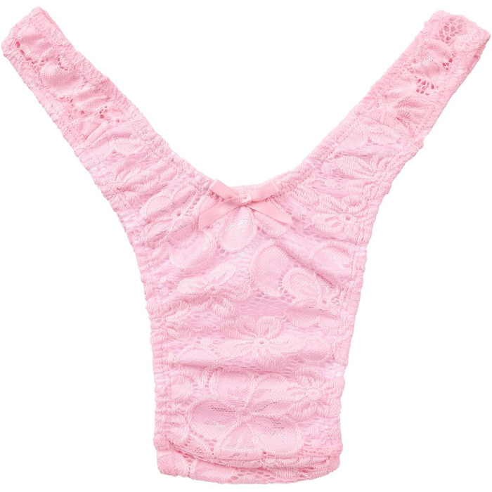 Танга LittleForBig Uniex Hipter lip Meh Blume для трансгендерів (Рожевий, 4XL)