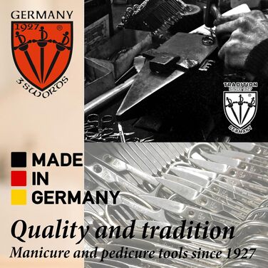 Набір для манікюру DREI SCHWERTER 'Olbia' (6 предметів) у шкіряному чохлі, червоний — Німеччина