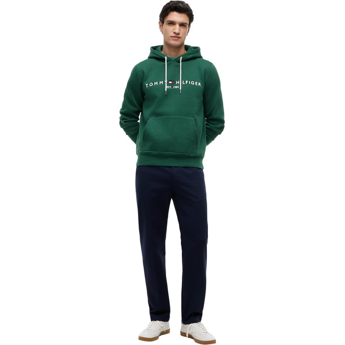Чоловічий худі Tommy Hilfiger з капюшоном та логотипом Toy Logo, колір Street Green, розмір XL