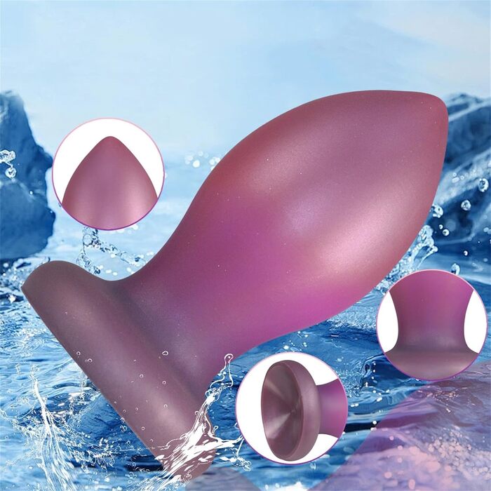 Анальний плагін Hrekssi 6 з м'якого силікону - великий анальний розширювач з присоскою, масажер простати, для чоловіків та жінок