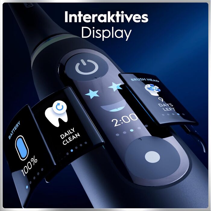 Електрична зубна щітка Oral-B iO Series 6 Black Lava: 5 режимів очищення, 3 насадки та дорожній футляр