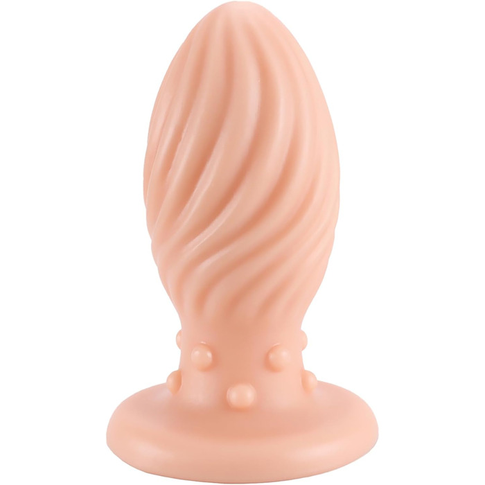 Анальний вібратор AMZABEE з спіральною масажною текстурою 