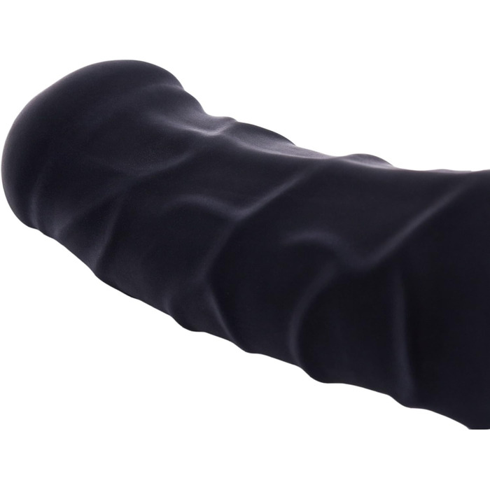 Чохол для статевого члена з латексу, чорний, 15 см - з великим мошонкою та вираженою головкою, MADE IN GERMANY