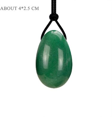 Набір яєць для вагінального тонісу: рожевий кварц, нефрит, аметист, кристали, масаж, Kegel, розмір M, 1 шт.