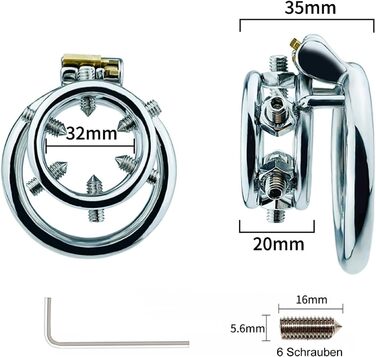 Сталевий кільцевий роздільник яєчок (Doul) з шипами для чоловіків. Кольце для яєчок, розтягувач яєчок, CBT, Бондеж, інтимні іграшки. Діаметр 45 мм