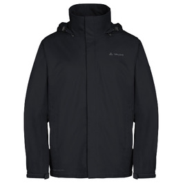 Чоловіча вітро- та водонепроникна куртка VAUDE Escape Light Jacket, дихаюча легка куртка для дощу, чорна, розмір 4XL