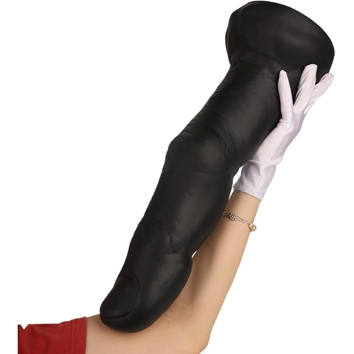 Анальний секс-іграшка SMGKB Silikon Riesendildo - великий анальний плаг з сильним присоском (Чорний S)