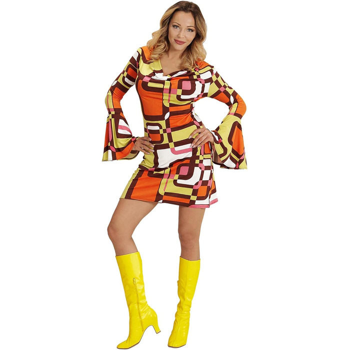 Сукня 70-х від Widmann Milano: вечірня мода, з рукавами-ліхтариками, для карнавалу, фестивалю, тематичної вечірки