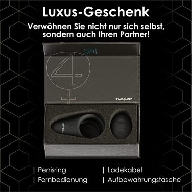 Вібруючий кільце для статевого члена з пультом дистанційного керування - секс-іграшка для пар, чорний
