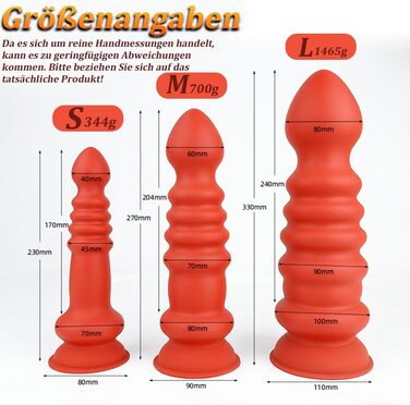 Анальний плаг з м'якого силікону Kuaecr – великий дилдо для ануса з присоскою, тренажер для ануса, іграшки для дорослих (S)