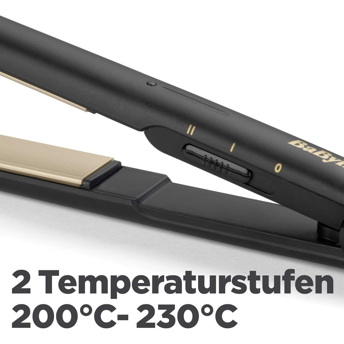 Випрямляч для волосся BaByliss Ceramic ST089E 2-в-1 (випрямлення та завивка), керамічне покриття, 200-230°C, універсальна напруга для подорожей, чорний