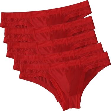 Труси чоловічі Faringoto Ice Silk, прозорі, низька талія, дихаючі (XL, червоний)