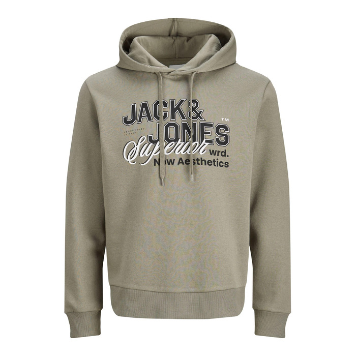 Чоловічий худі з капюшоном JACK & JONES Mae Logo Hoodie (розмір S, колір Vetiver)