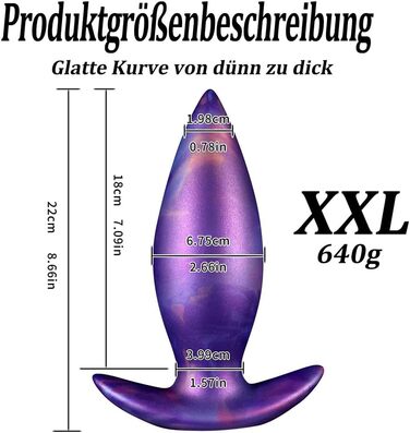 Анальний масажер Kuaecr Weichen Silikon з безпечною основою (XXL) для чоловіків та жінок