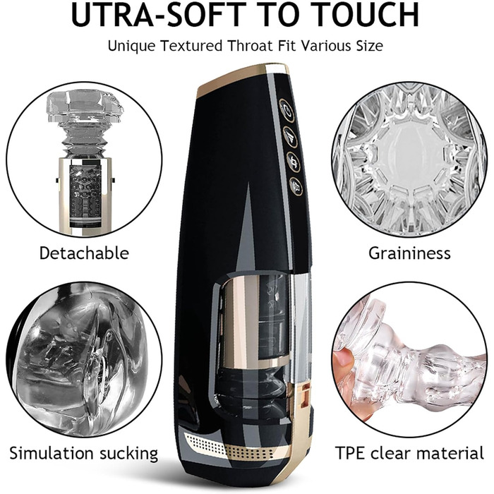 Масажер для чоловіків ChicLSQ 3Teleskopні швидкості, 5 режимів, автоматичний нагрів, електричний секс-іграшка