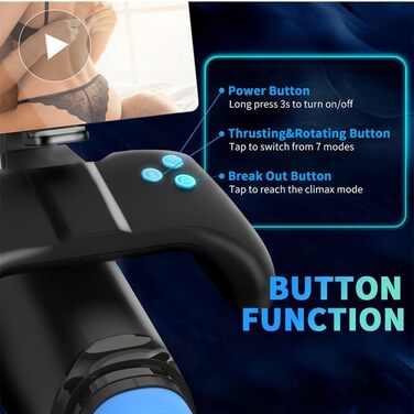 Автоматичний тренажер для фітнесу для чоловіків з підігрівом та багаточастотною функцією