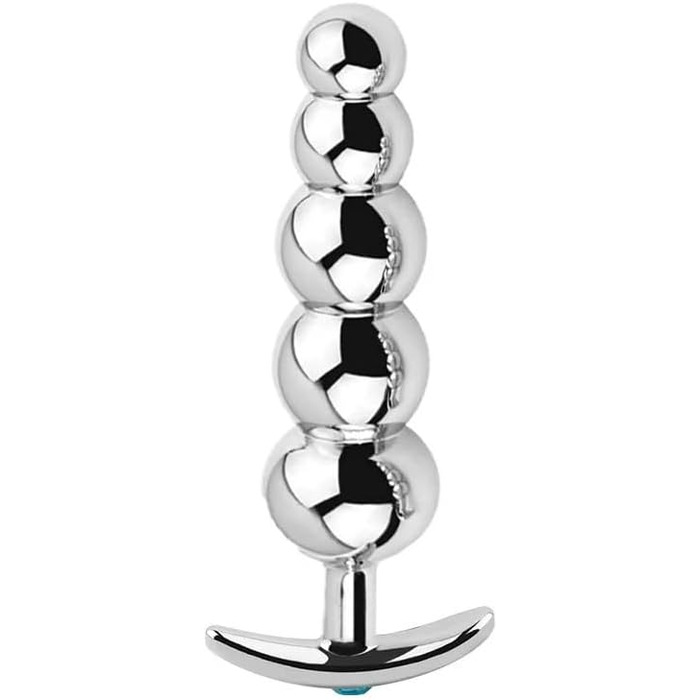 Набір анальних пробок з металу та перлин: малі та великі, стимулятор G-точки, для дорослих, секс-іграшки (3 та 5 кульок)