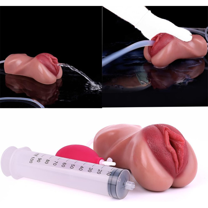 Реалістичний мастурбатор Jixaxe з функцією розпилення – 3D силікон, для чоловіків