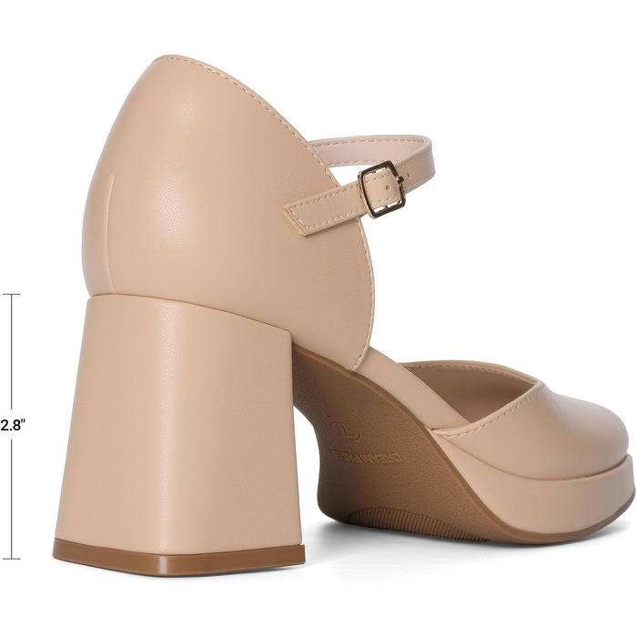Жіночі туфлі Mary Jane DREAM PAIRS на масивній платформі, бежевий колір (розмір 40 EU)
